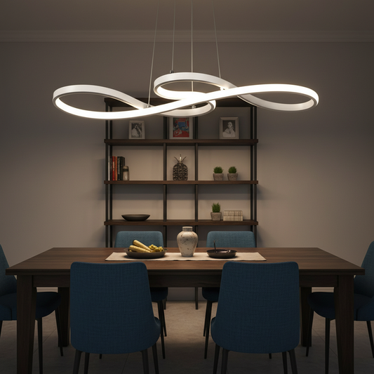 Biała Lampa Wisząca – Polish Dining Room