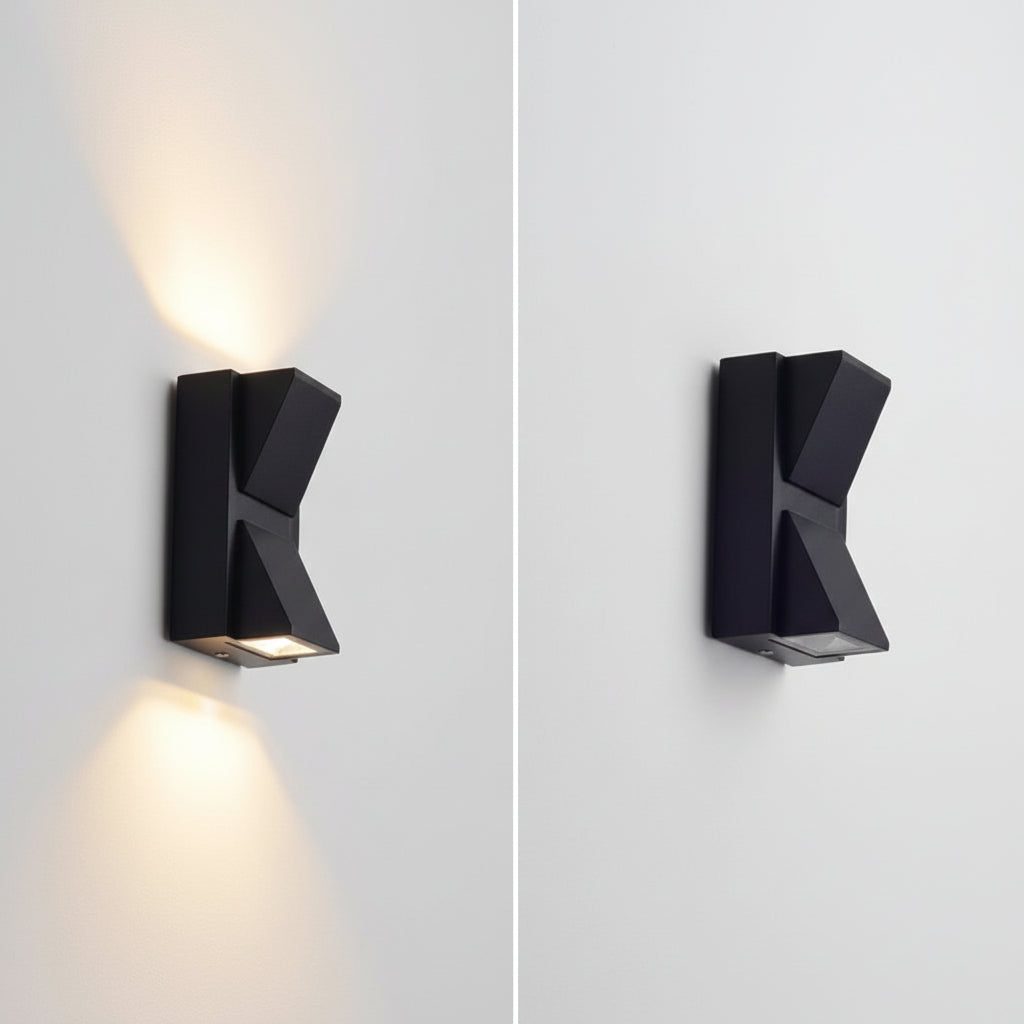 Kinkiet Zewnętrzny LED „Noir” Góra-Dół, Minimalistyczny, IP65, Czarny